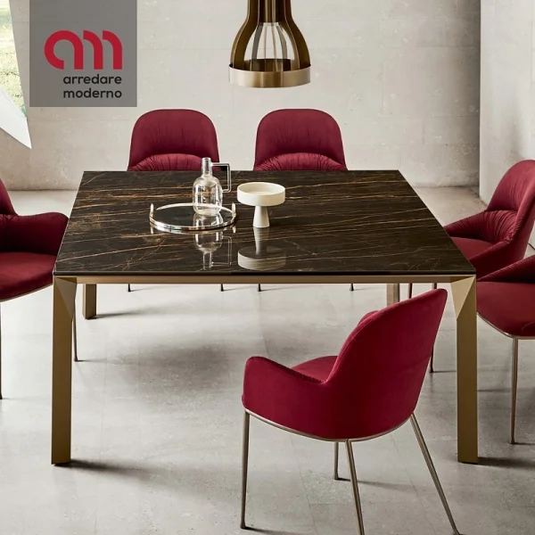 Table Mirage Bontempi carré fixe