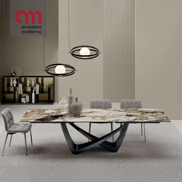 Table rectangulaire fixe Bach Bontempi Casa