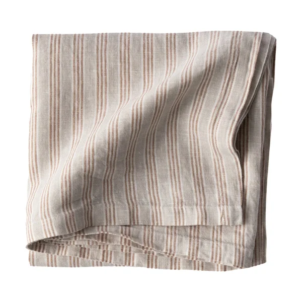 Tell Me More Nappe en lin 175x175 cm Hazelnut Stripe