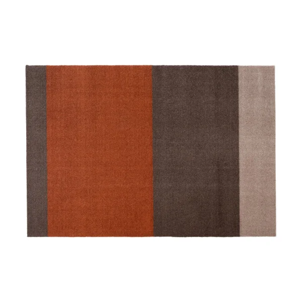 tica copenhagen Stripes by tica, horizontal, tapis de couloir Brown-terracotta, 90x130 cm