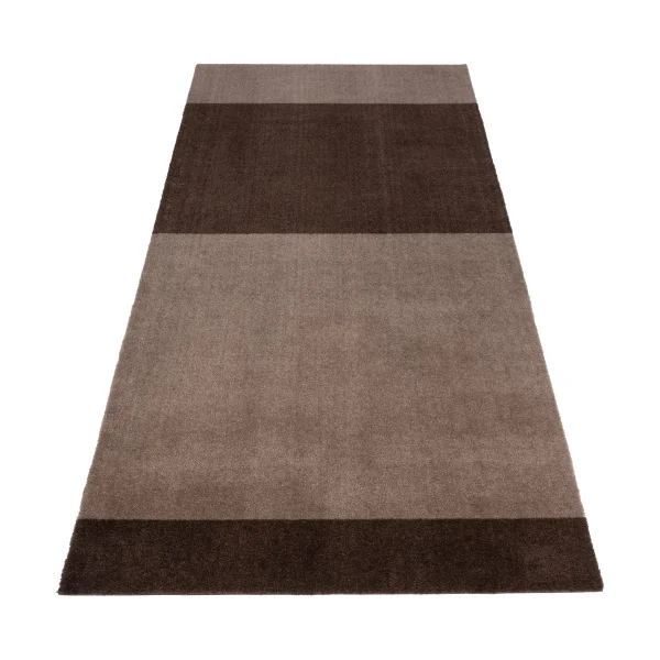 tica copenhagen Stripes by tica, horizontal, tapis de couloir Sand-brown, 90x200 cm