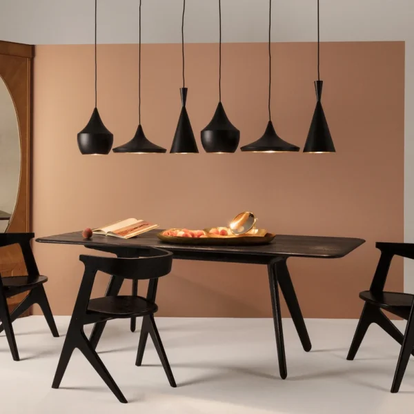 Tom Dixon - Beat Range Linear suspension à 6 lampes noir