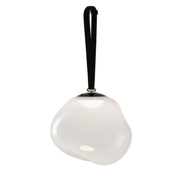 Tom Dixon - Lampadaire Melt Portable, opale/noir, IP44