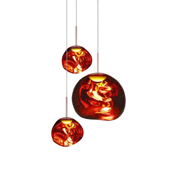 Tom Dixon - Melt Trio Suspension LED Rond Cuivre