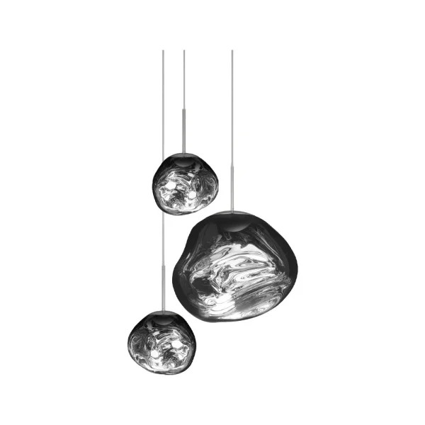 Tom Dixon - Melt Trio Suspension Rond LED Chrome