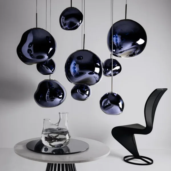 Tom Dixon - Suspension LED Melt, Ø 50 cm, gris fumé