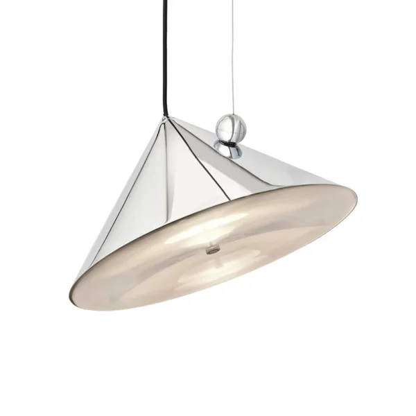 Tom Dixon - Suspension LED Pose, argent, Ø 43 cm acier à intensité variable