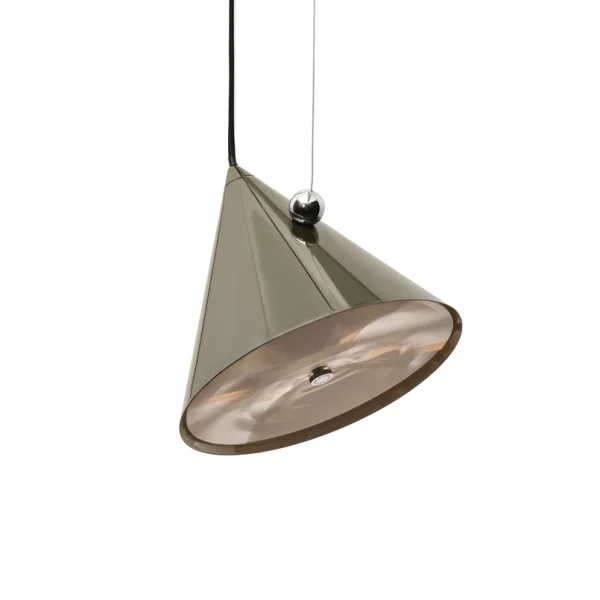Tom Dixon - Suspension LED Pose, verte Ø 25 cm acier à intensité variable