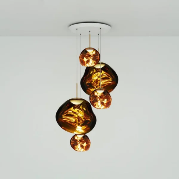 Tom Dixon - Suspension Melt Large Round, Ø 95 cm, ambre doré