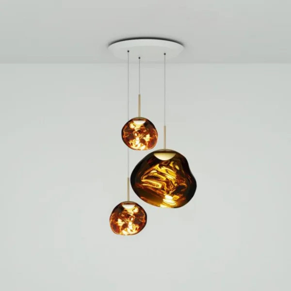 Tom Dixon - Suspension Melt Trio Round, Ø 81 cm, ambre doré
