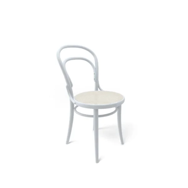 TON Chaise Ton no.14 Lasuré blanc B20-New Assise en rotin