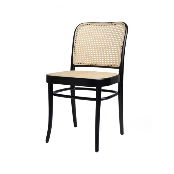 TON Chaise Ton no.811 assise en rotin Lasuré noir B123-New Rotin