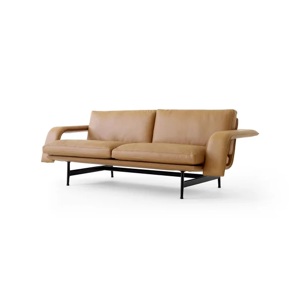 &Tradition Canapé Meantime AV30 2 places Warm black-Noble leather Cognac