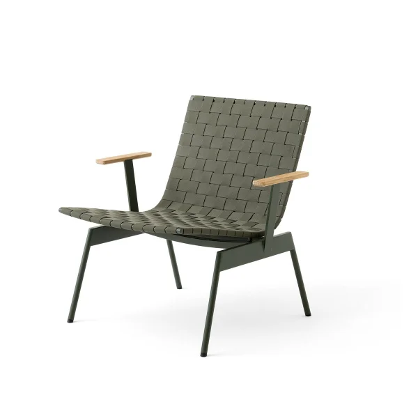 &Tradition Chaise longue Ville Outdoor AV45 avec accoudoirs Bronze green