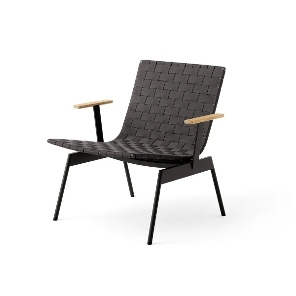&Tradition Chaise longue Ville Outdoor AV45 avec accoudoirs Warm black