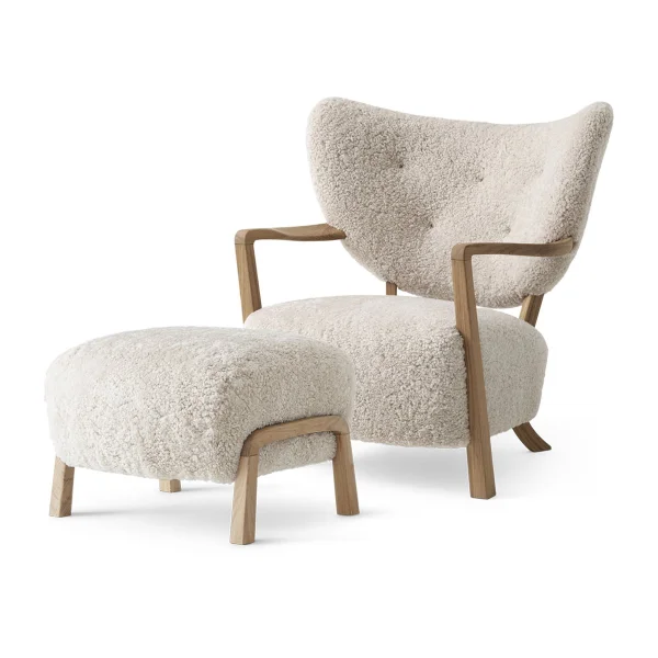 &Tradition Chaise longue Wulff ATD2 fauteuil et pouf ATD3 Chêne huilé-Moonlight