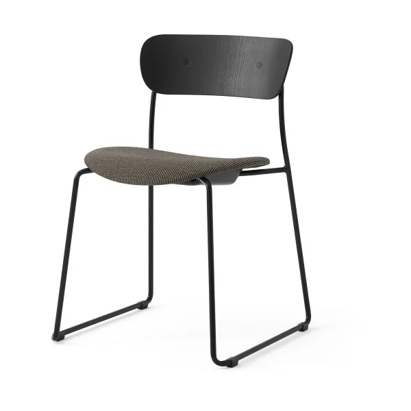 &Tradition Chaise Pavilion AV52 assise rembourrée Black-Fuse 0351