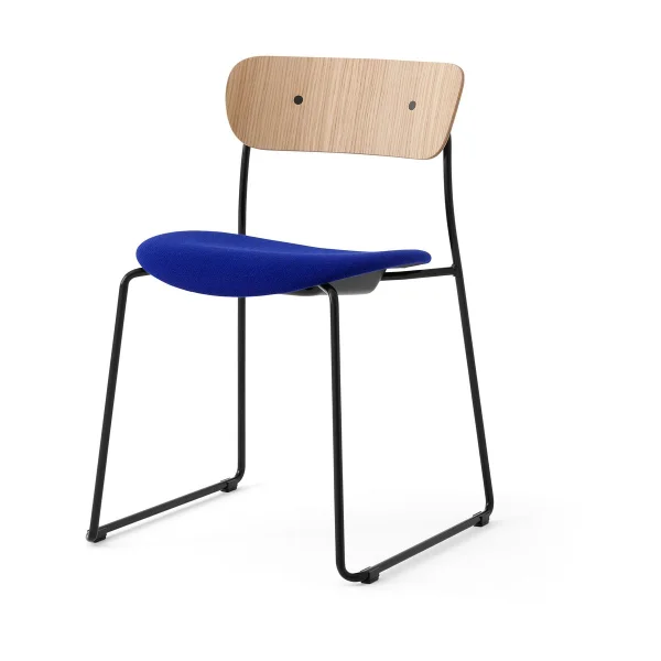 &Tradition Chaise Pavilion AV52 assise rembourrée Black-Hallingdal 0753