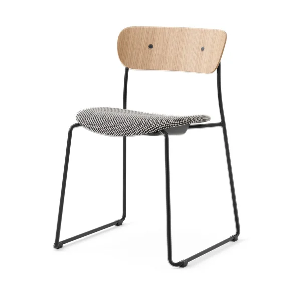 &Tradition Chaise Pavilion AV52 assise rembourrée Black-Sisu 0165