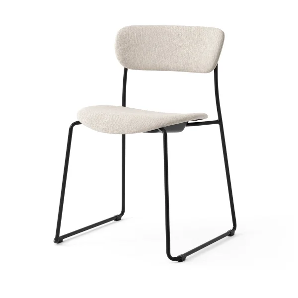 &Tradition Chaise Pavilion AV53 rembourée Black-Clay 0011