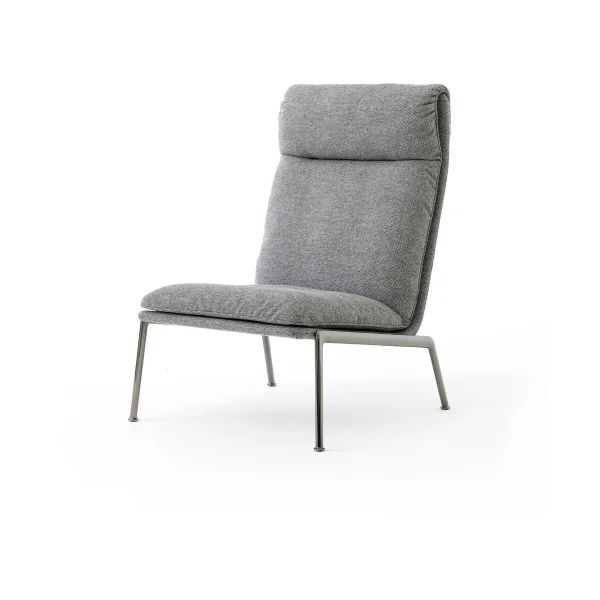 &Tradition Fauteuil lounge Muno LN16 High back Dark chrome-Hallingdal 0126