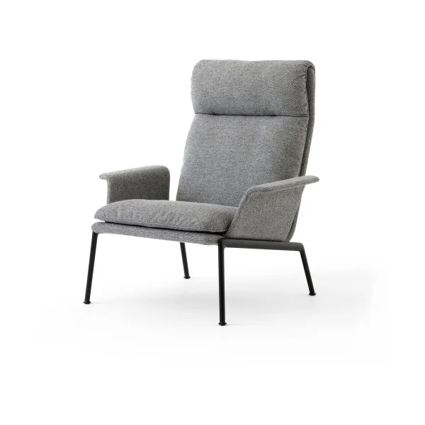 &Tradition Fauteuil lounge Muno LN17 High back Warm black-Hallingdal 0126