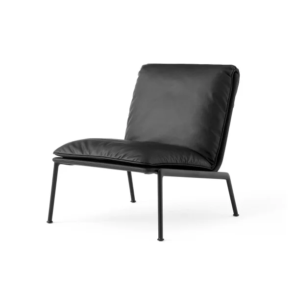 &Tradition Fauteuil lounge Muno LN18 Warm black-Noble leather Black