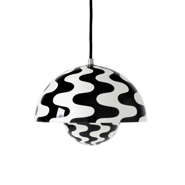 &Tradition Lampe à suspension FlowerPot VP1 Black-white pattern