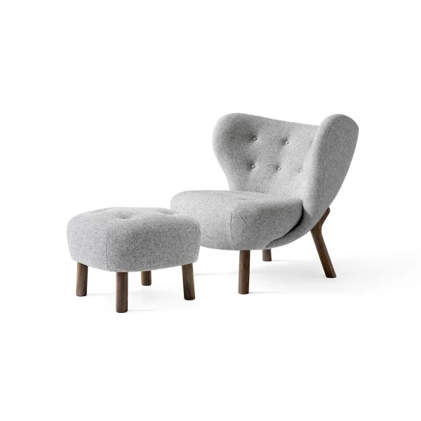 &Tradition Little Petra VB1 fauteuil et pouf ATD1 Noyer huilé-Hallingdal