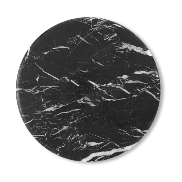 &Tradition Plateau Wire Stool VP11 Ø38 cm Nero Marquina marbre