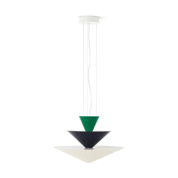 &Tradition Suspension Gio LN14 Ø60 cm Signal green-deep blue-ecru