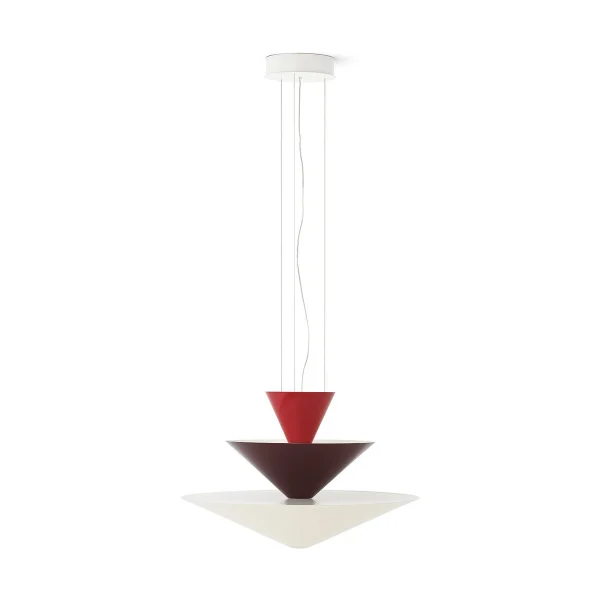 &Tradition Suspension Gio LN14 Ø60 cm Vermilion red-d. burgundy-ecru