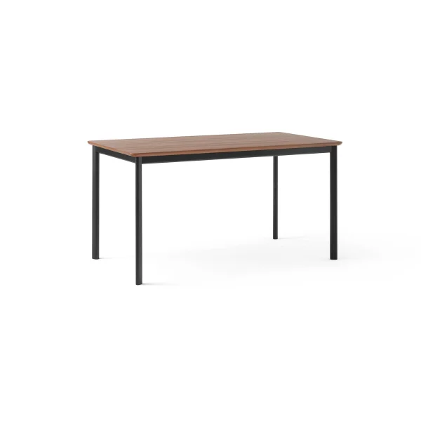&Tradition Table à manger Drip HW115 83x143 cm Black frame-clear lacq. walnut