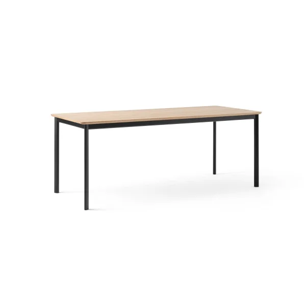 &Tradition Table à manger Drip HW116 83x193 cm Black frame-clear lacq. oak