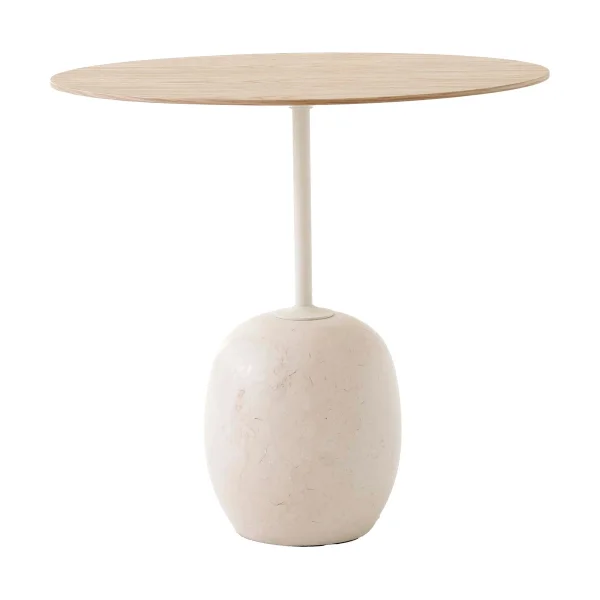 &Tradition Table d'appoint Lato LN9 Oak-Crema diva marble