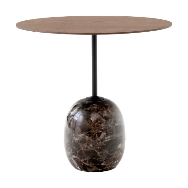 &Tradition Table d'appoint Lato LN9 Walnut-Emparador marble