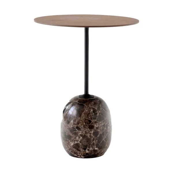 &Tradition Table Lato LN8 Lacquered walnut-Emperador marble