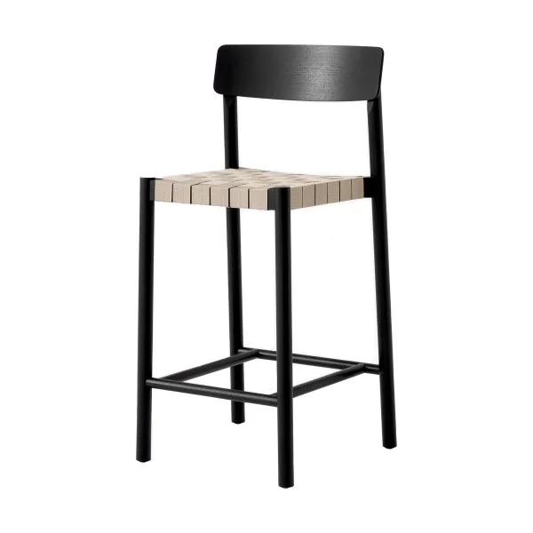 &Tradition Tabouret de bar Betty TK12 Counter Chair 65 cm Lin naturel-frêne laqué noir