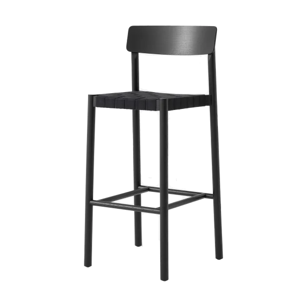 &Tradition Tabouret de bar Betty TK15 Bar Chair 75 cm Frêne laqué noir-lin noir