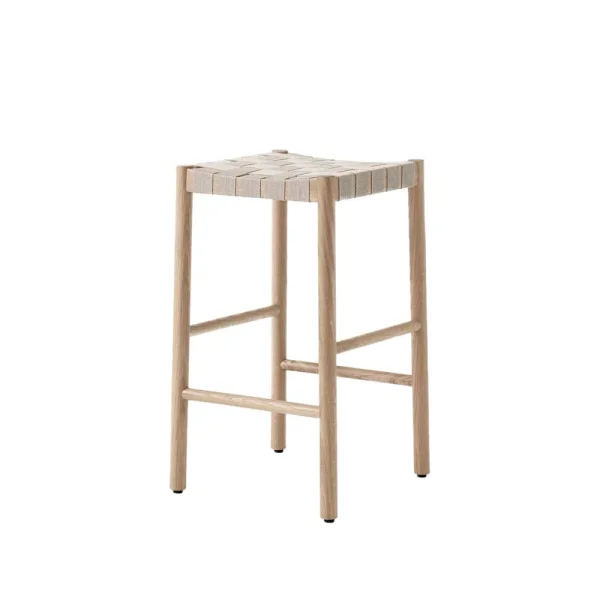 &Tradition Tabouret de bar Betty TK7 oak, assise en ruban de lin tressé naturel