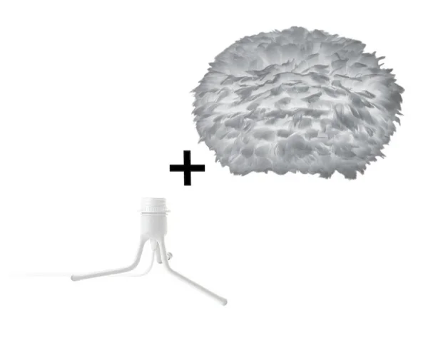 UMAGE - Eos Lampadaire Large w/Mini Fod Gris/Blanc