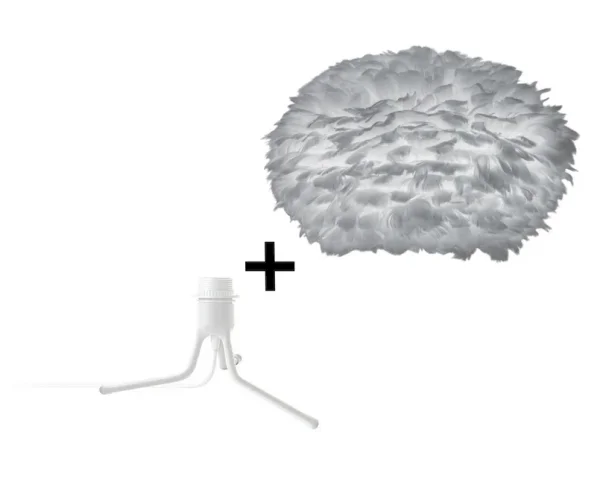 UMAGE - Eos Lampe de Table Medium w/Mini Fod Gris/Blanc