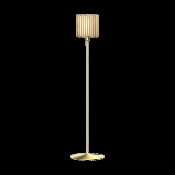 Umage Lampadaire Komorebi medium Chêne carré-Laiton brossé