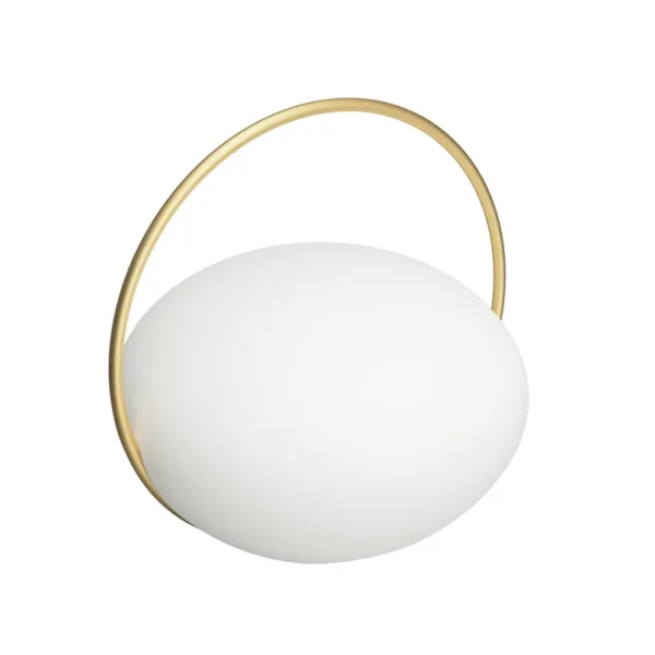 UMAGE - Lampe à poser LED rechargeable Orbit, blanc/laiton, IP44 CCT