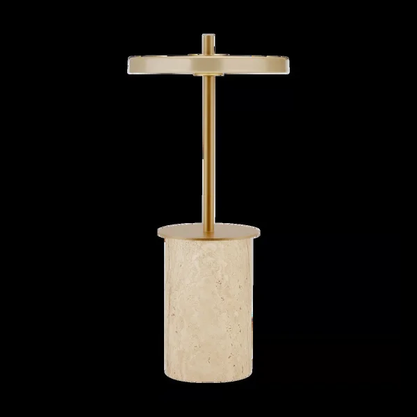 Umage Lampe de table Asteria Move Mini Ø12x25,5 cm Clay Travertine-brass