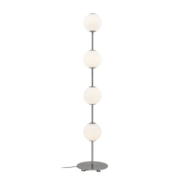 UMAGE - Lampe sur pied LED Audrey, couleur acier Hauteur 128 cm à 4 lampes