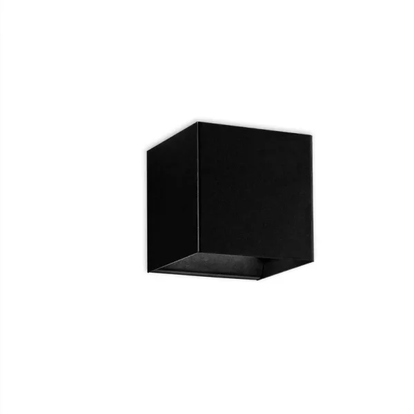 Unknown - Applique murale Laser Cube noire Lodes