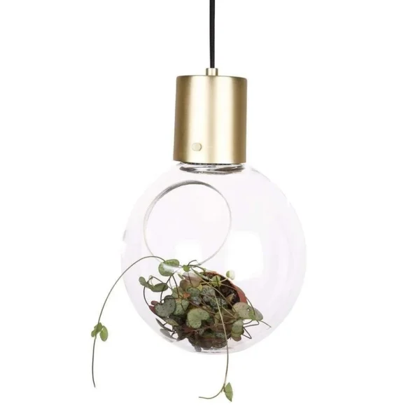 Unknown - Mini Hole Suspension/Lampe de Table Clear/Brass Globen Lighting