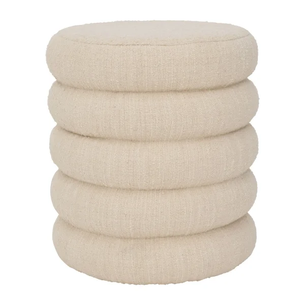 URBAN NATURE CULTURE Pouf d'assise Andria Ø39 cm Blanc cassé