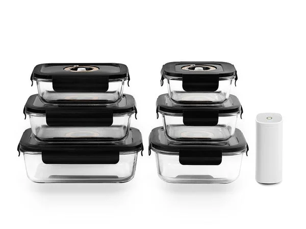 Vacuum glass container mix set - 6pc